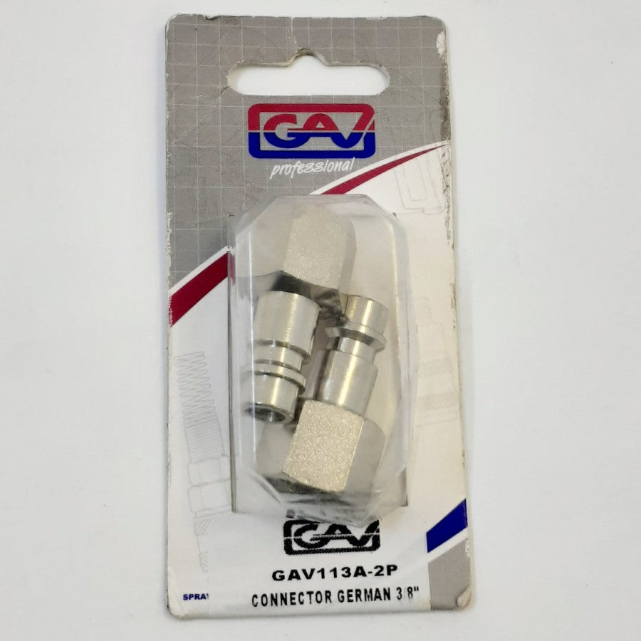 Connector German Gav113a-2p 3/8" Female Cd 2pc