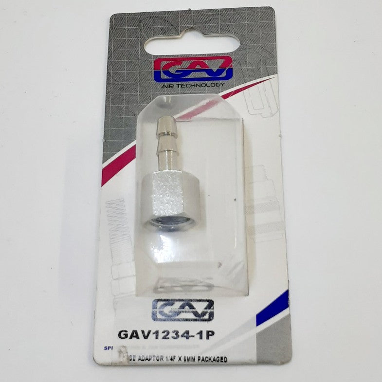 Connector Hose GAV1234-1P 1/4FX6mm Cd