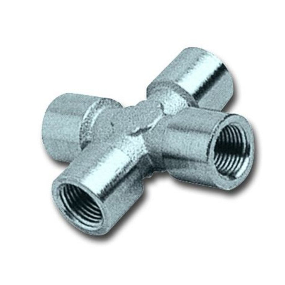 4 Way Connector 1/4" FFFF