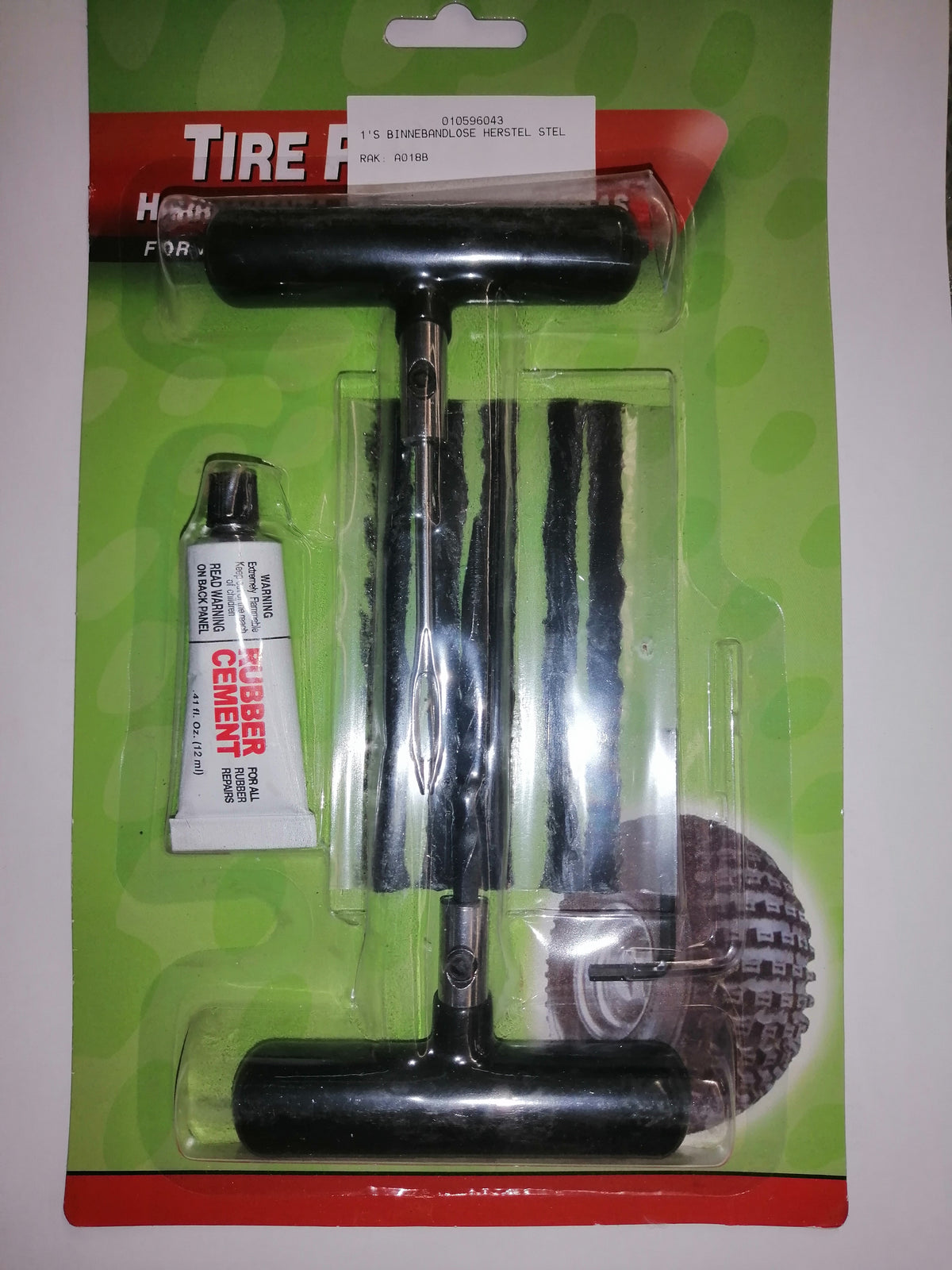 Tubeless Tyre Repair Kit Mini on Carton -