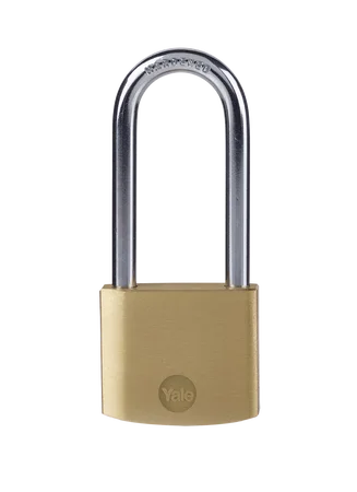 Yale Padlock Brass long shackle 40mm
