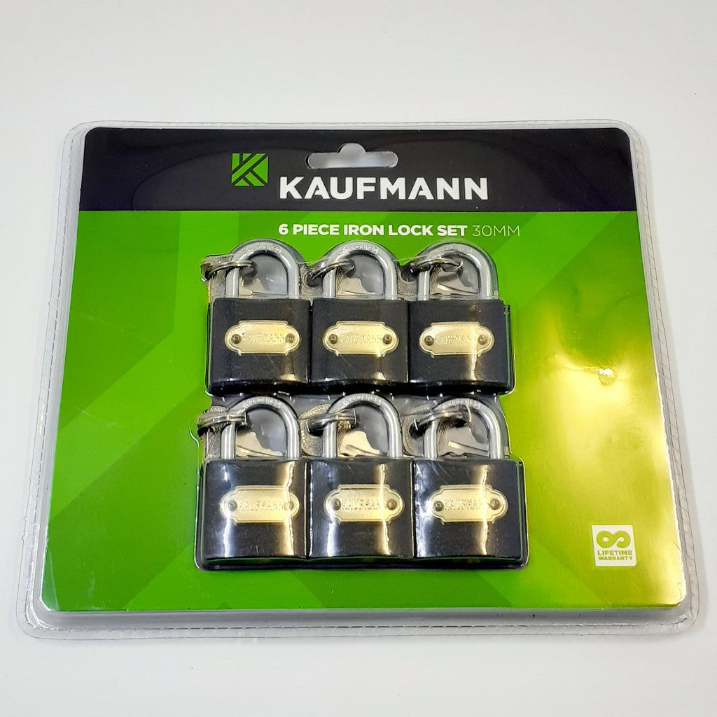 Kaufmann Lock set Steel 6pc 30mm