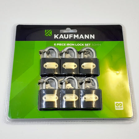 Kaufmann Lock set Steel 6pc 30mm