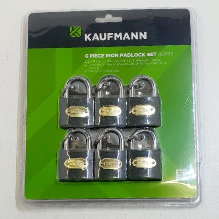 Kaufmann Lock set Steel 6pc 40mm