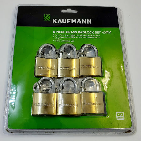 Kaufmann Lock set Brass 6pc 40mm