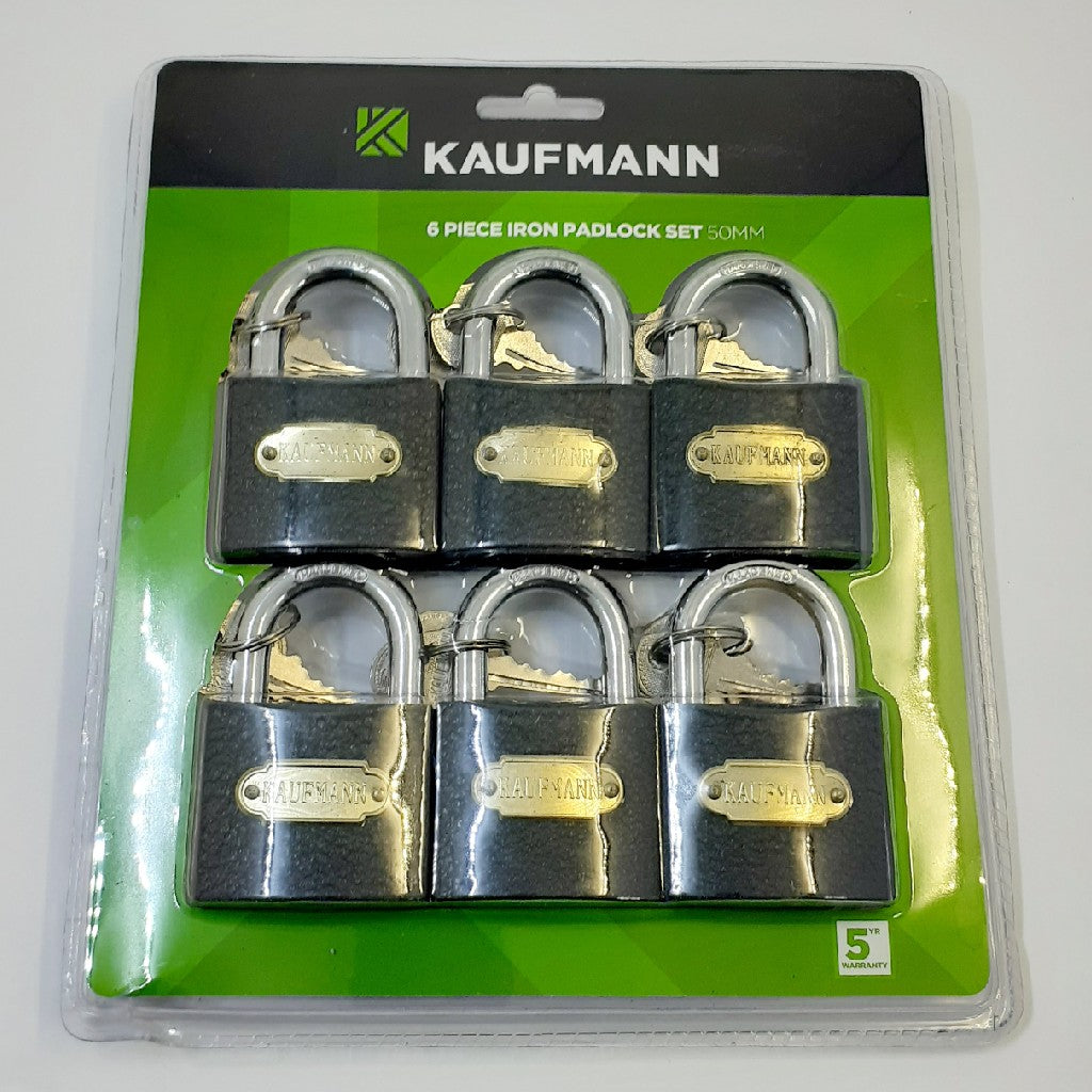 Kaufmann Lock set Steel 6pc 50mm