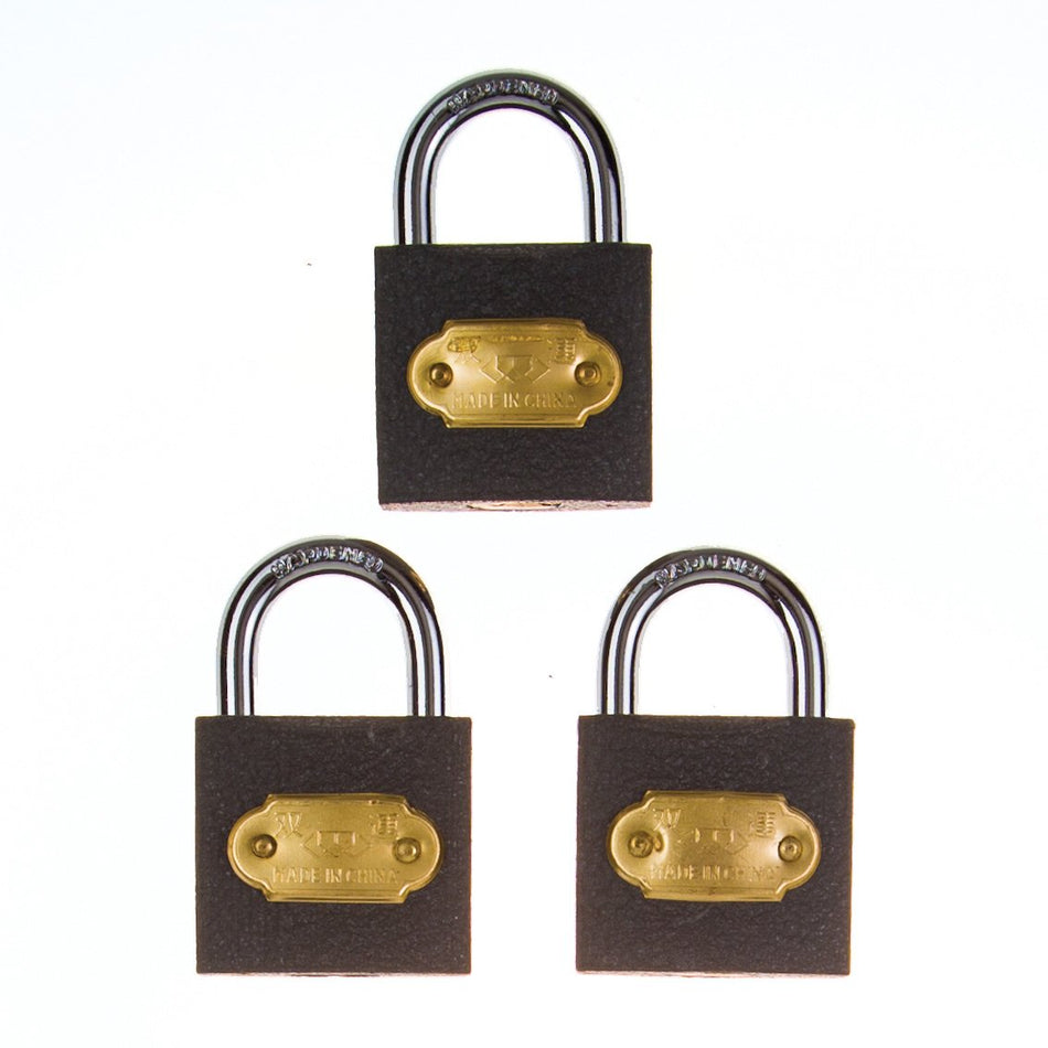 L&B Padlock Iron Keyed Alike Trio Pack