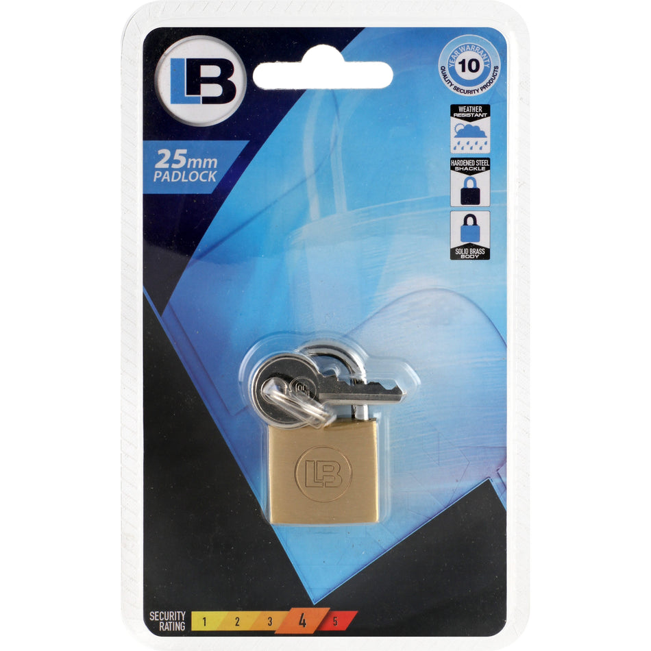 L&B Padlock Brass