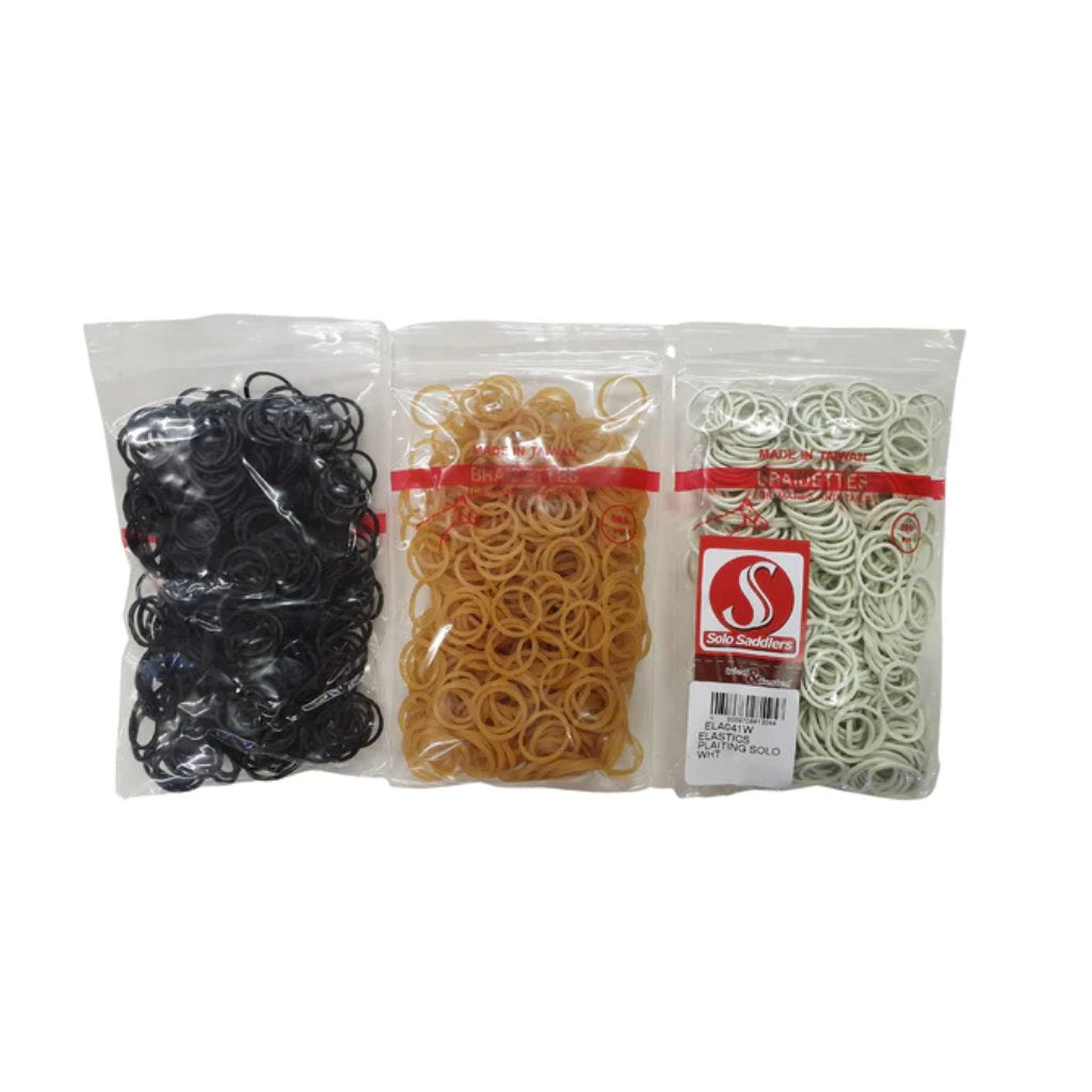 Solo Saddlers Elastics Plaiting Black