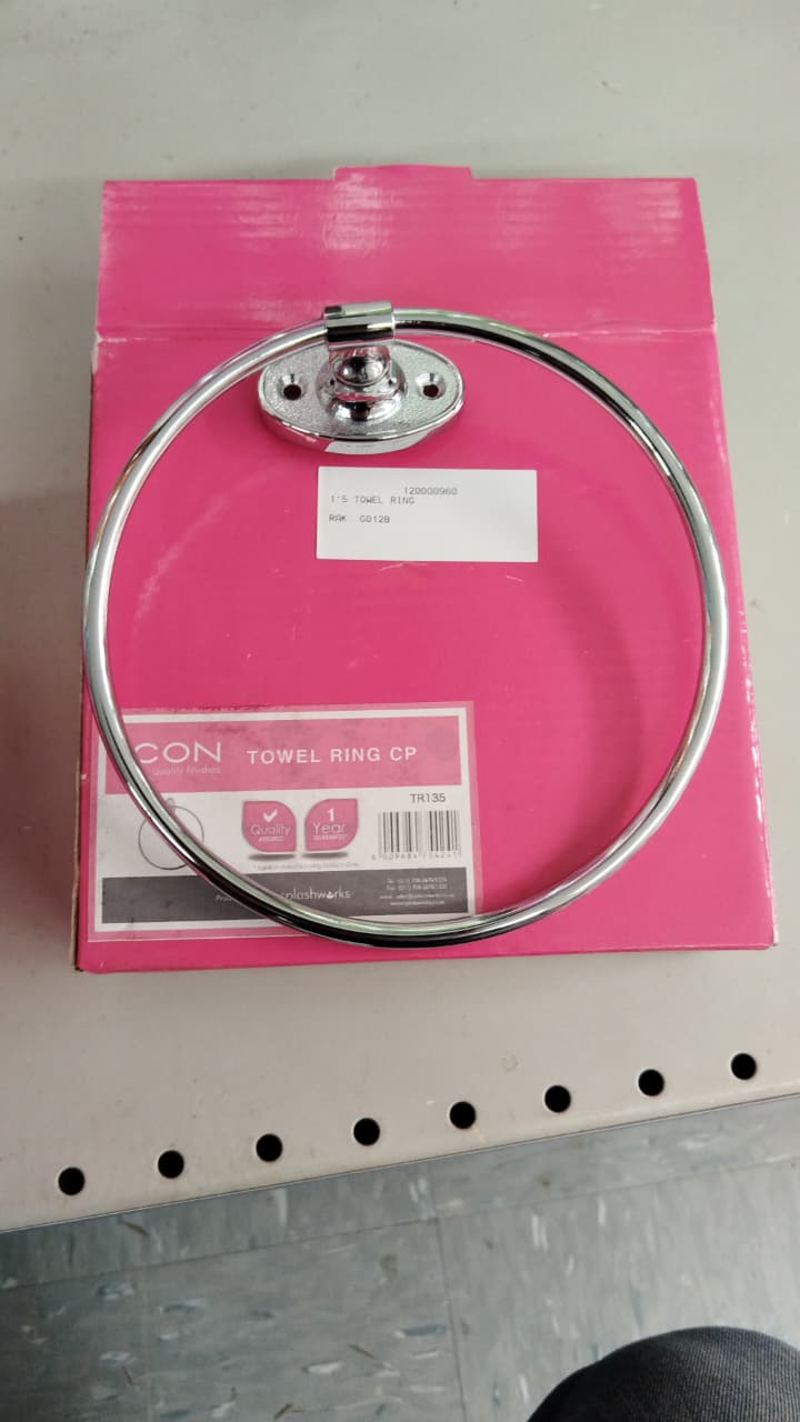 Icon Towel Ring Chrome Plated Title