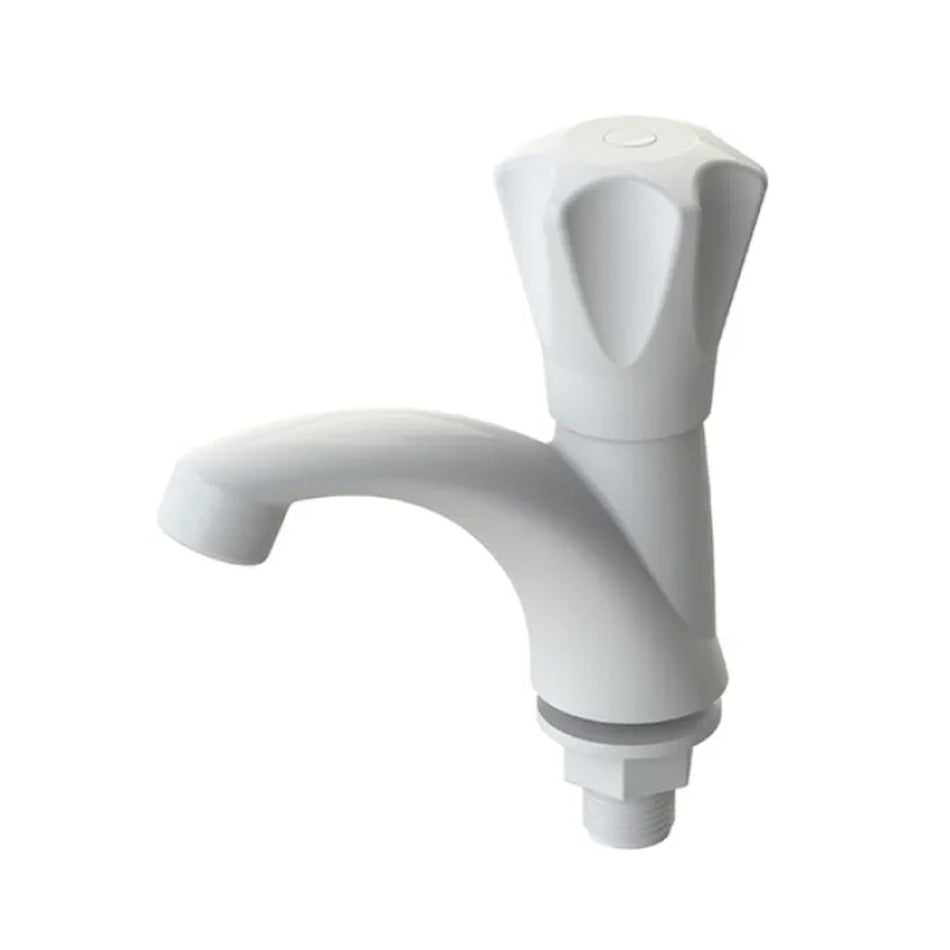 Pro Close Pilar Tap 15mm White