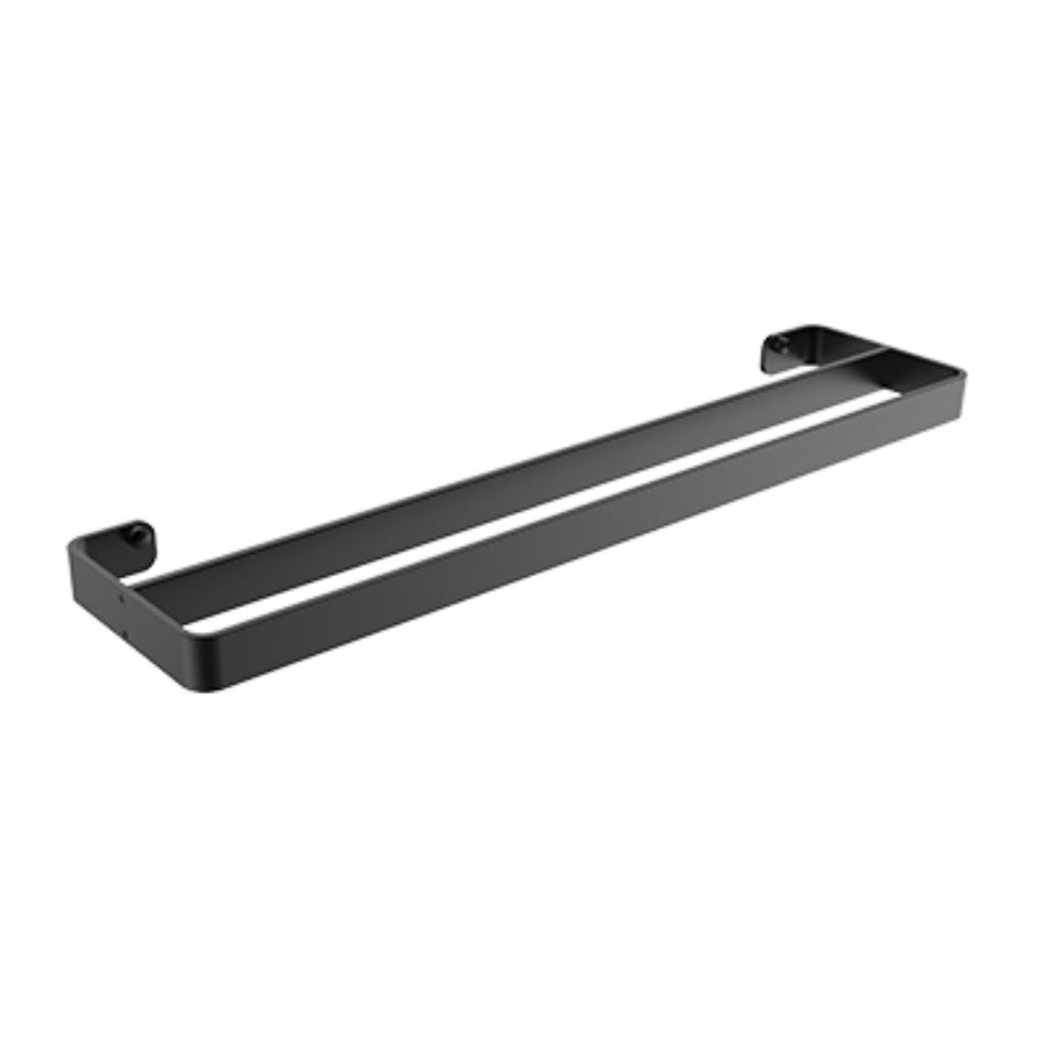 Icon Ash Towel Rail Black 600MM Double