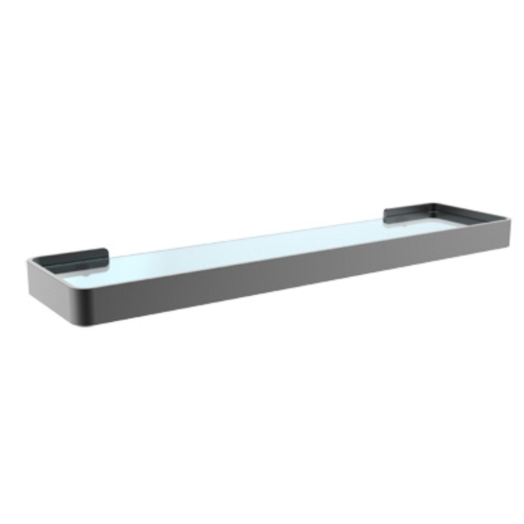 Icon Ash Glass Shelf Black Title