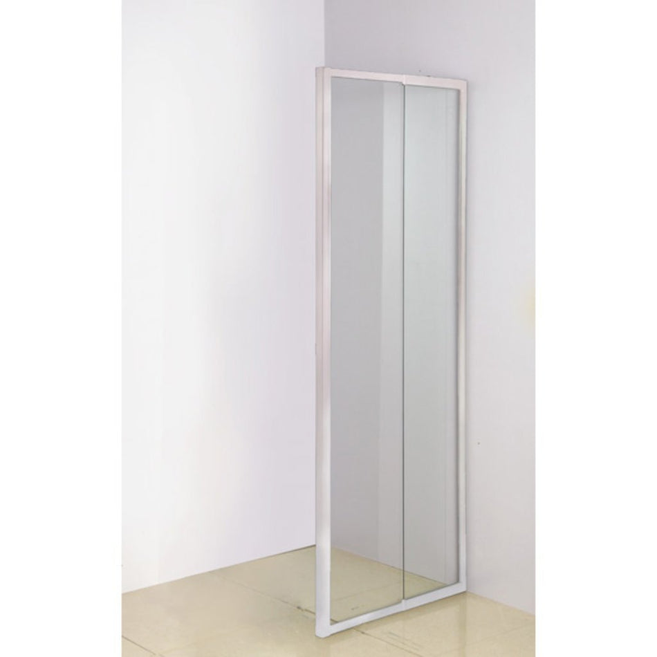 Kenzo Shower Return Panel Aluminium Chrome Finish Clear Glass