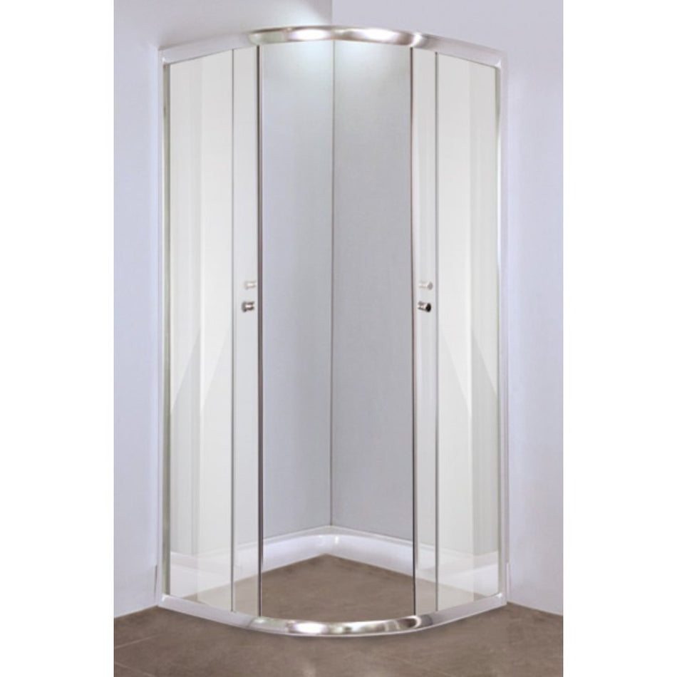Kenzo Shower Door Quarter Round Chrome Finish