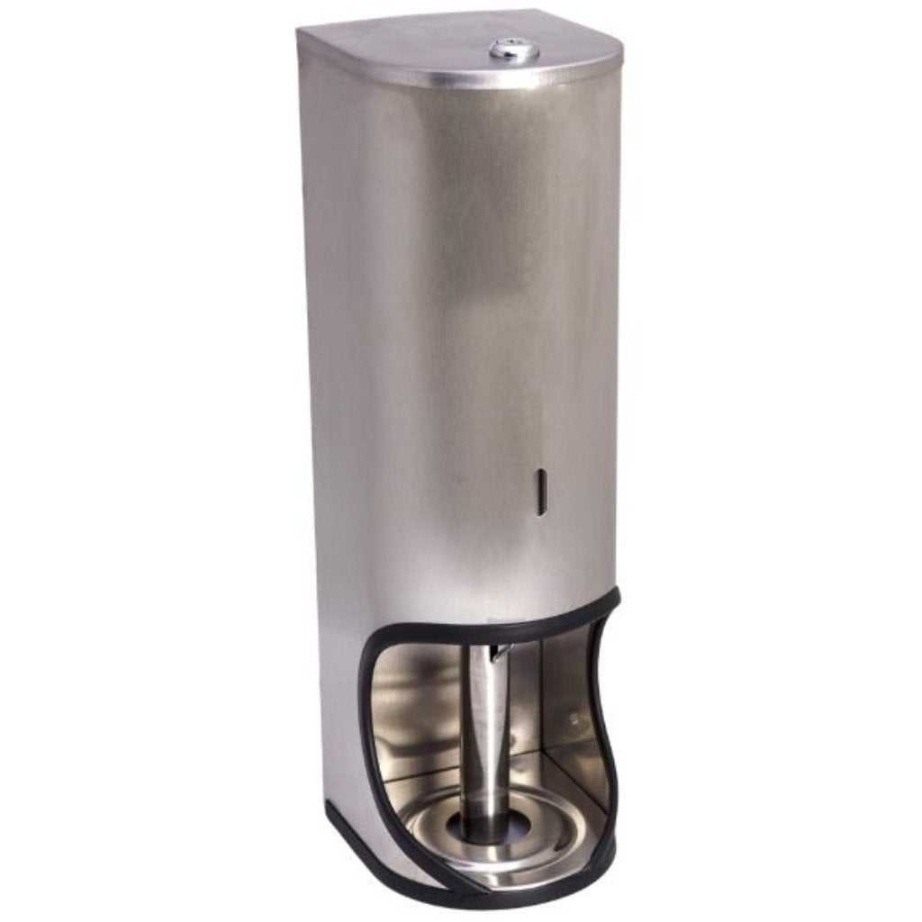 Splashworks Toilet Paper Holder 2 Rolls Lockable Stainless Steel Title