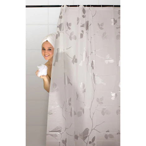 Shower Curtain Silver Bird 140(W)x180(H) -