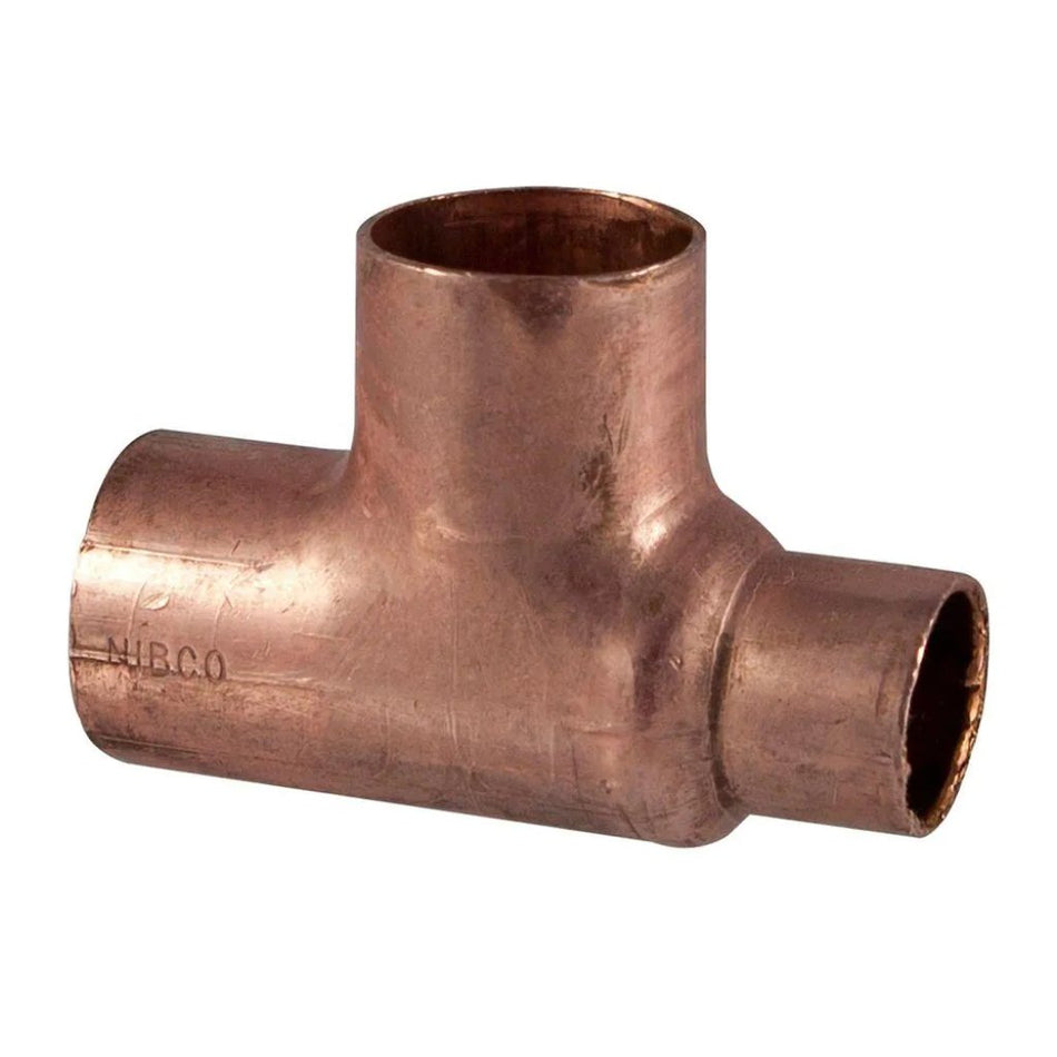 Copper Tee Reducing Copcal CxCxC 22x15x22mm