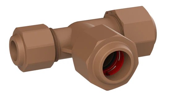 Unitwist Tee Side End Red Cxcxc 15 X22 mm