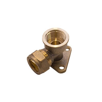 Copper Compression Elbow With Wall Plate CxFI 3/4"x22mm