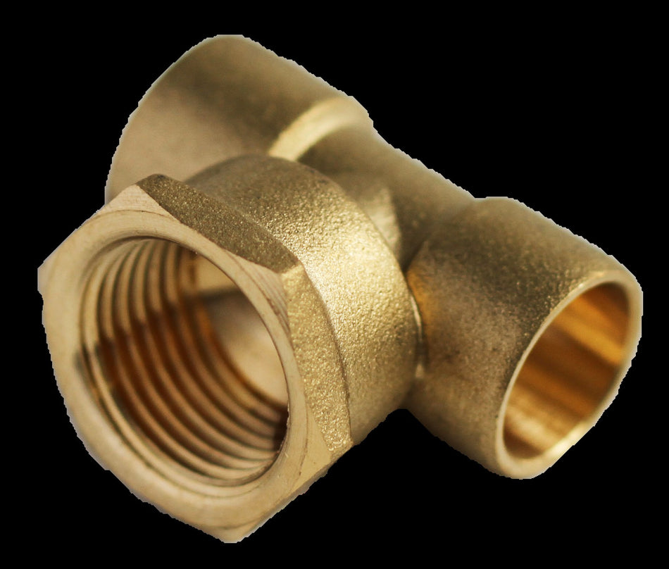 Compression Tee Brass CxCxFI 15x15mmx1/2