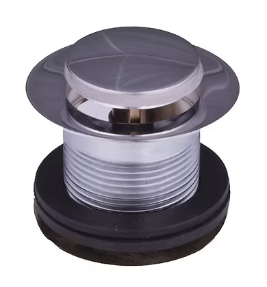 Basin Waste Pop Up CP Brass Unslotted 1 1/2"