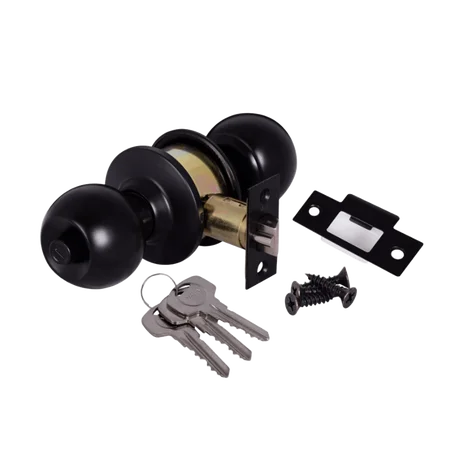 Yale Round Cylindrical Kobset Matt Black