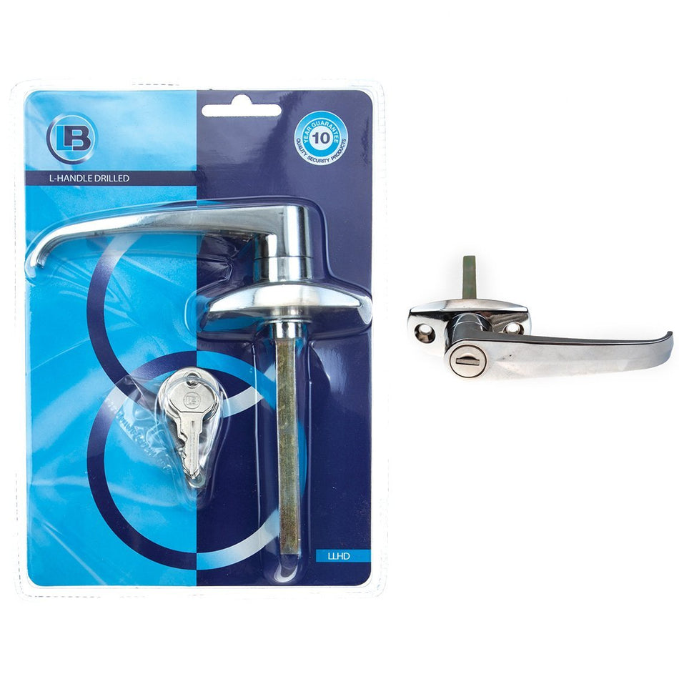 Generic Garage Lock L-Handle Drilled