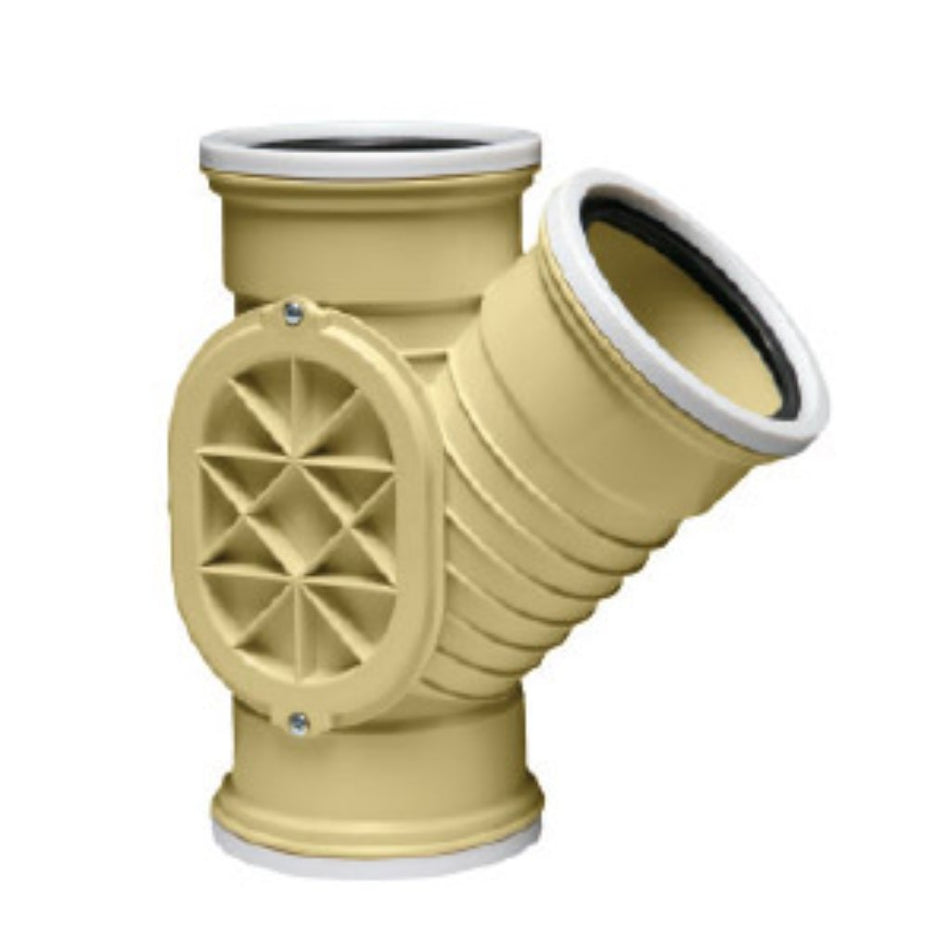 Marley Junction 45deg Access Right U/ground PVC 110mm