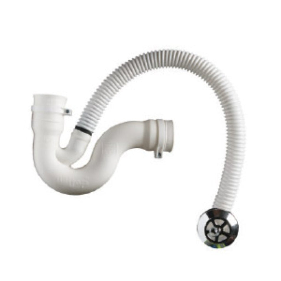 Marley Trap White Plain Bath With Adaptor & Overflow 40mmx50mm