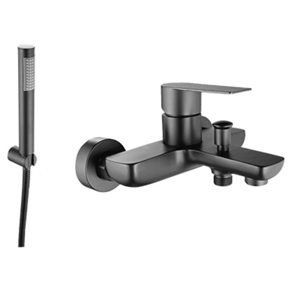 Icon Sagittarius Bath Mixer With Hand Shower Wall Type Gun Metal Title