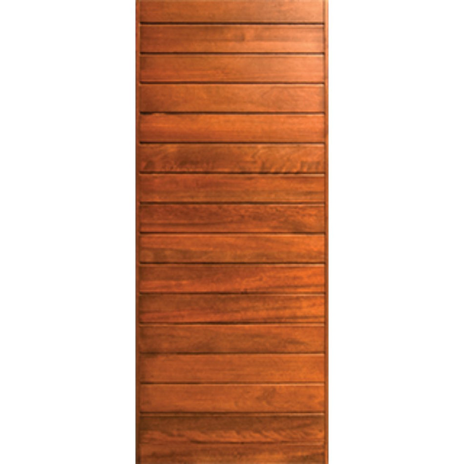 Winsters Door Entrance Hardwood Horizontal Slatted PD61