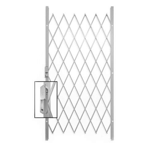 Xpanda Saftidor Ref F Slamlock Security Gate in white (1600mm x 2000mm)