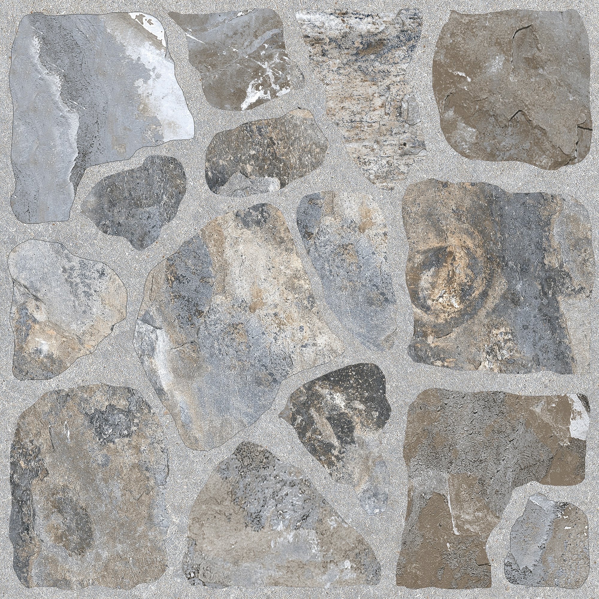Johnsons Tile Glazed Ceraomic Caliche Grey 400x400mm 1.46m² -