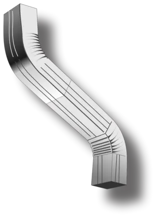 Heunis Offset Square Crimped 0.4mmx100x75mmx450mm -