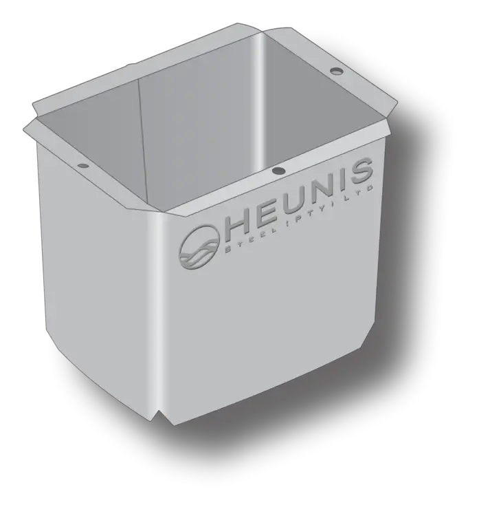 Heunis Outlet Square Lipped 0.4x100x75mm -