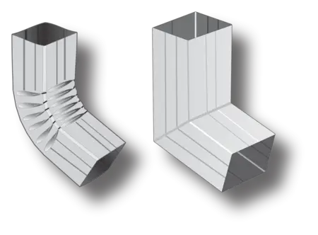 Heunis Gutter Shoe Square Crimped 0.40x100x75mm -