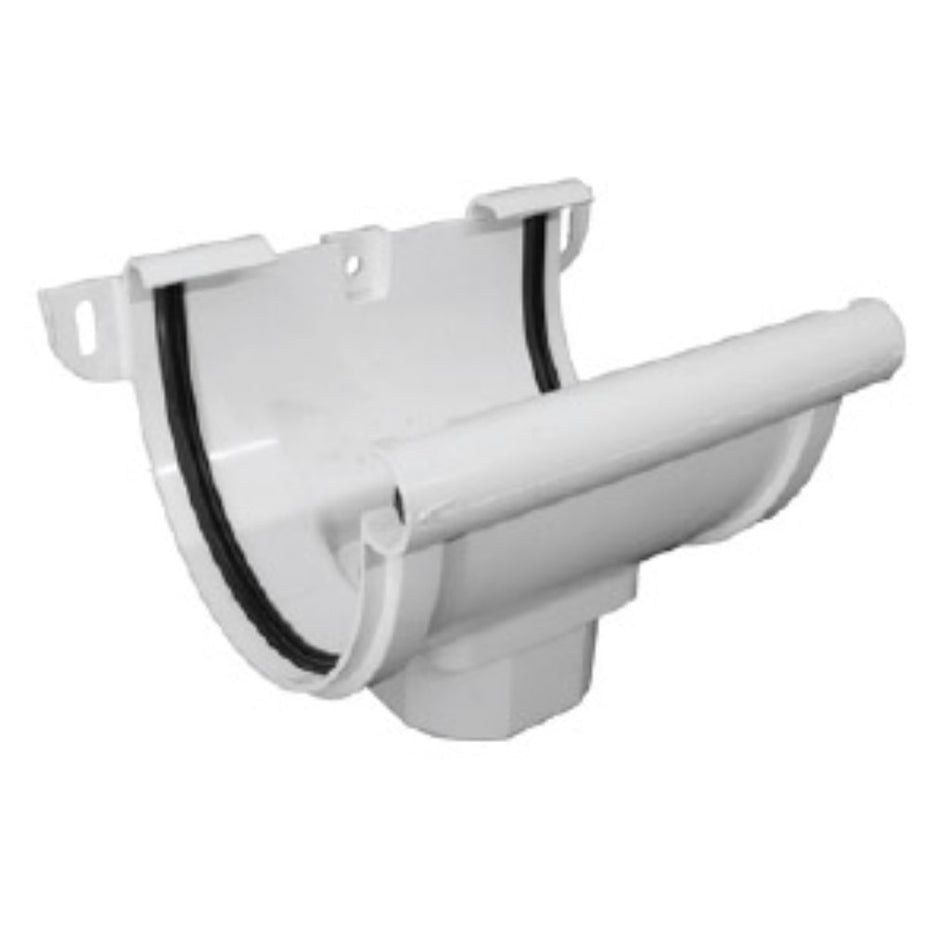 Marley Vynadeep Halfround Gutter Outlet 80MM