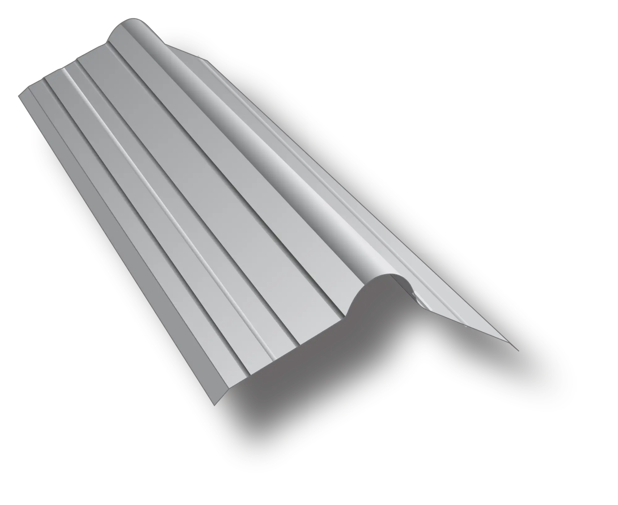 Heunis Rolltop Ridging Galvanised 0.4mm 1.8m