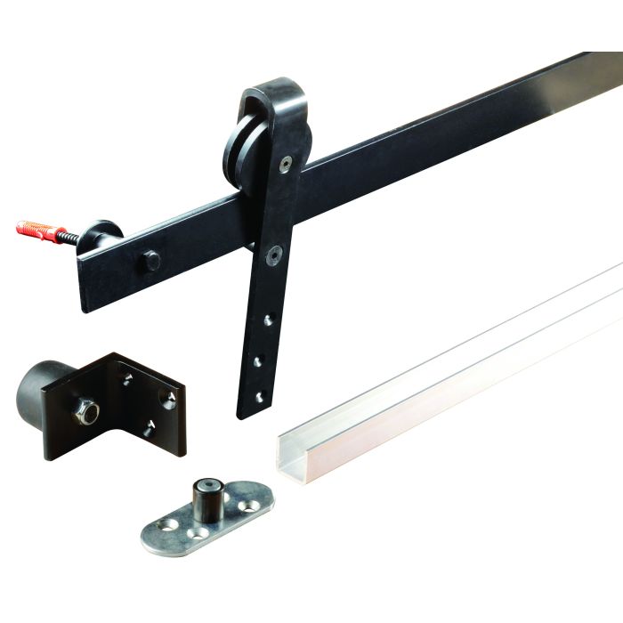 Hillaldam Black Strap Hanger Sliding Door Set 1.8m -