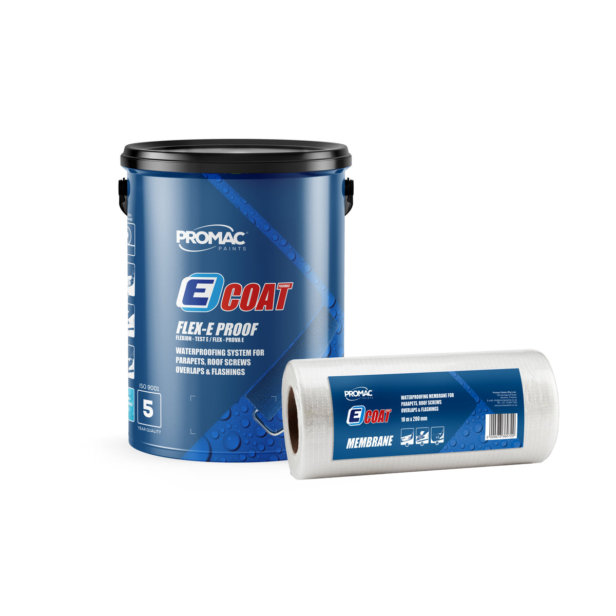 Promac E-Coat Acrylic & Membrane 5L Acrylic Black