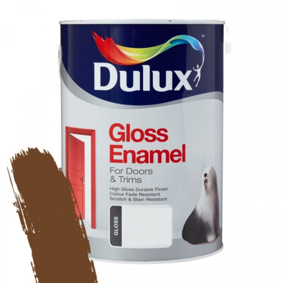 Dulux Gloss Enamel Middle Brown 5L