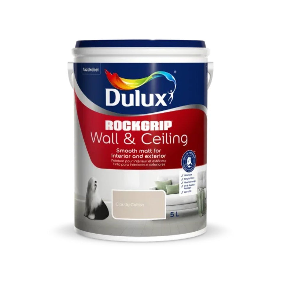 Dulux Wall & Ceiling Cloudy Cotton Rockgrip 5L
