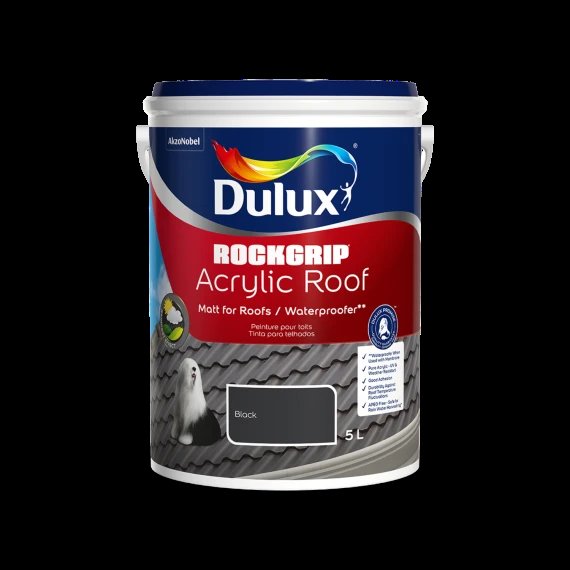 Dulux Rockgrip Acrylic Roof - Black 5L