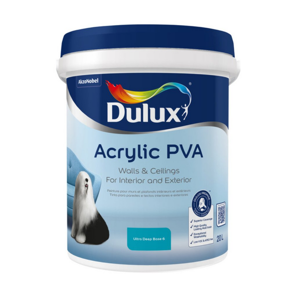 Dulux Acrylic PVA Base 6 U/Deep 20L