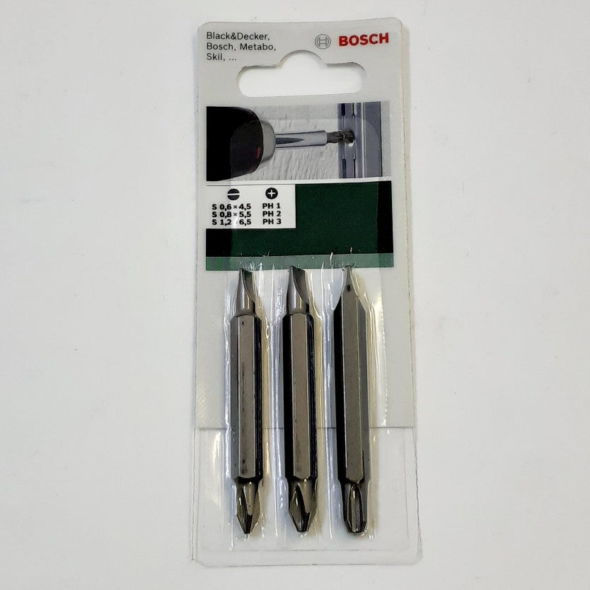 Bosch Screw driver bit set 3pc Double ended