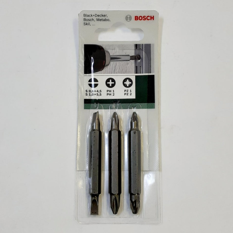 Bosch Screw driver bit sets 3pc Double ended