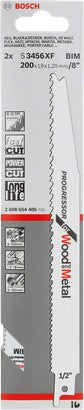 Bosch Reciprocating Saw Blade S 3456 XF Wood+Metal 200x19x1.25mm 2Pc -
