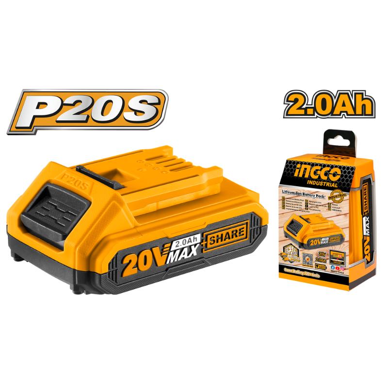 Ing-co Cordless 20V Lithium-Ion Battery Pack 2.0Ah