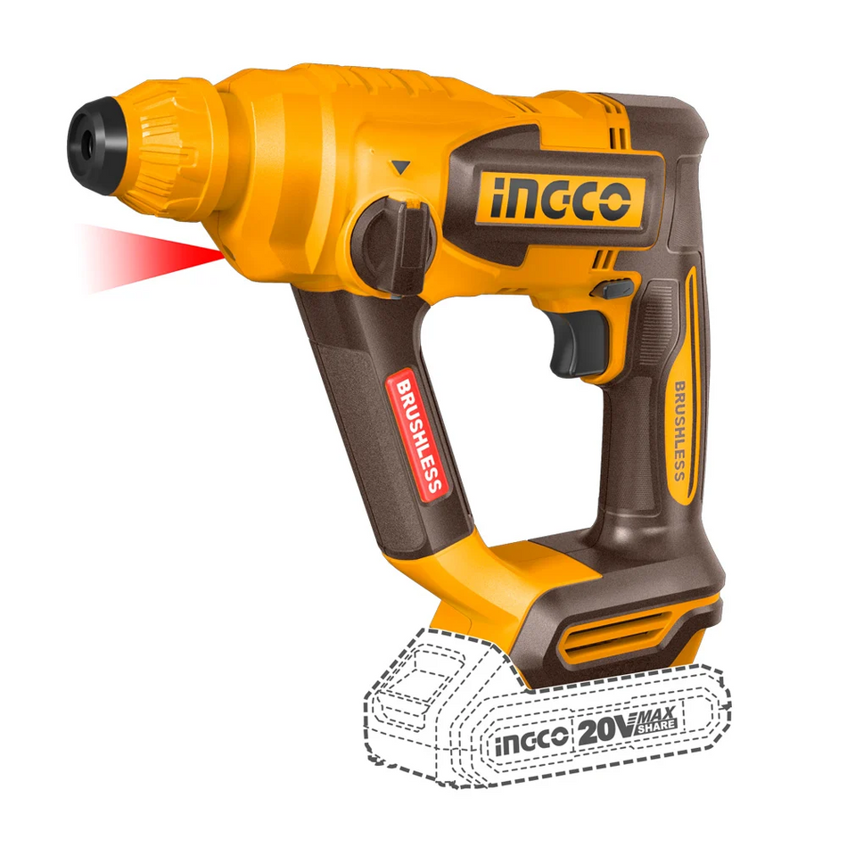 Ingco C/Less 20V Lithium-Ion Rot/H